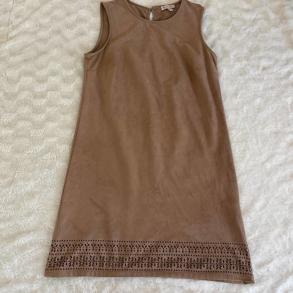 Elegant Tan Midi Dress